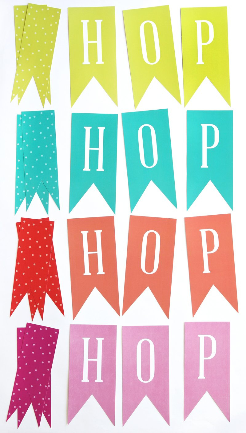 Free Printable Hop, Hop Easter Decor - Paging Supermom within Free Printable Easter Decor