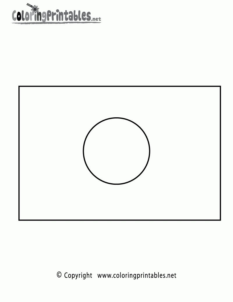 Free Printable Japan Flag Coloring Page with regard to Printable Flag of Japan