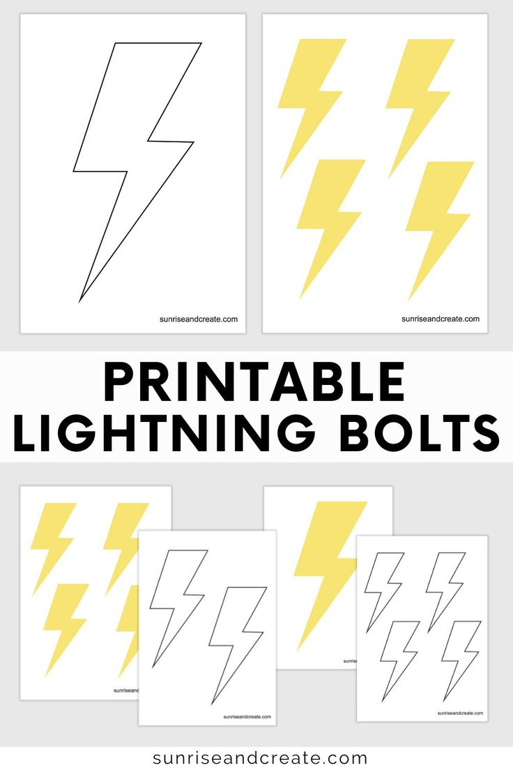 Free Printable Lighting Bolt Templates for Lightning Bolt Template Printable
