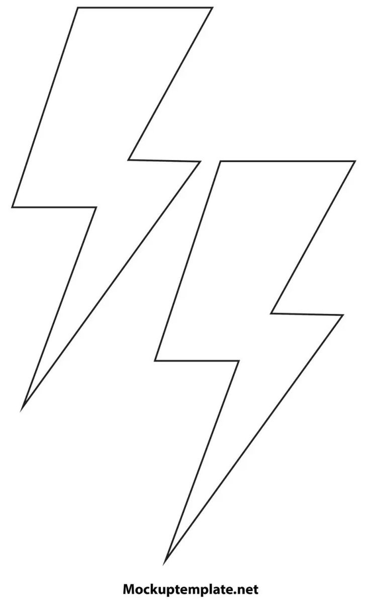 Free Printable Lightning Bolt Templates intended for Lightning Bolt Template Printable