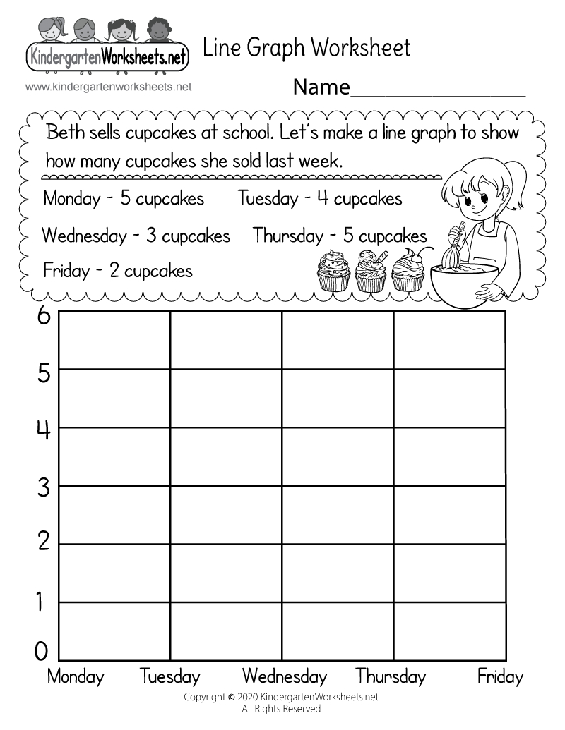 Free Printable Line Graph Worksheet regarding Printable Kindergarten Graphs Worksheets
