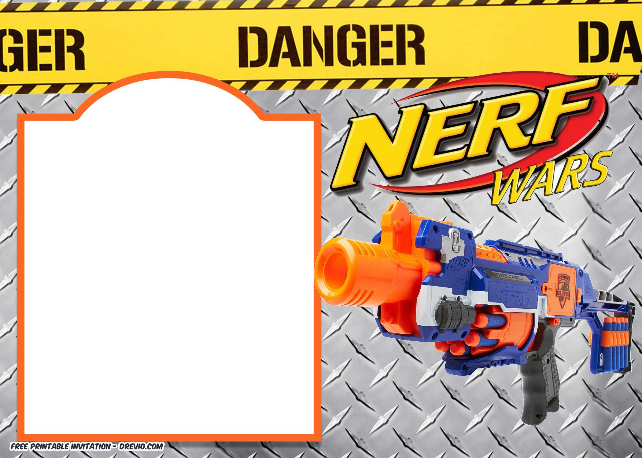 Free Printable Nerf Invitation Template – New Version pertaining to Free Printable Nerf Gun Party Invitations Template Free
