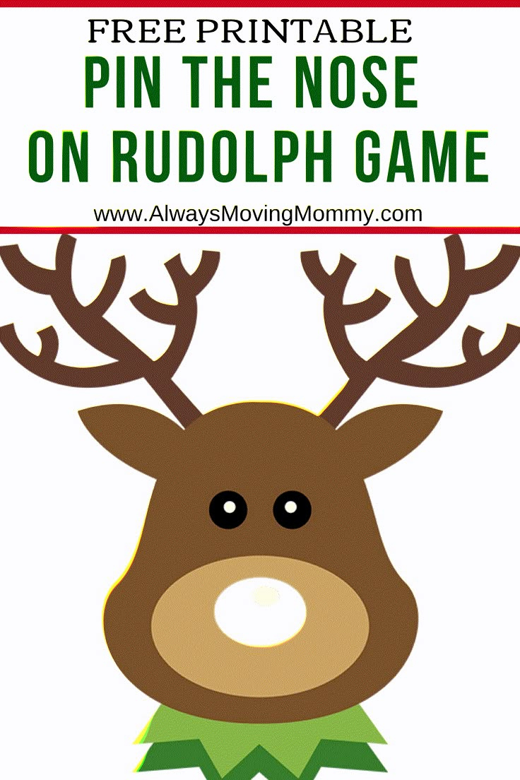 Free Printable Pin The Nose On Rudolph Christmas Game - Always with regard to Pin The Nose On Rudolph Free Printable