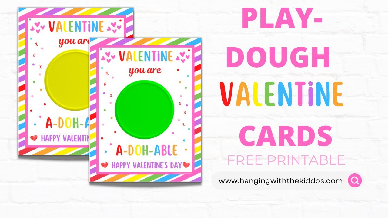 Free Printable Play Doh Valentine Cards - Cute, Adorable, And Fun! for Free Play Doh Valentine Printable