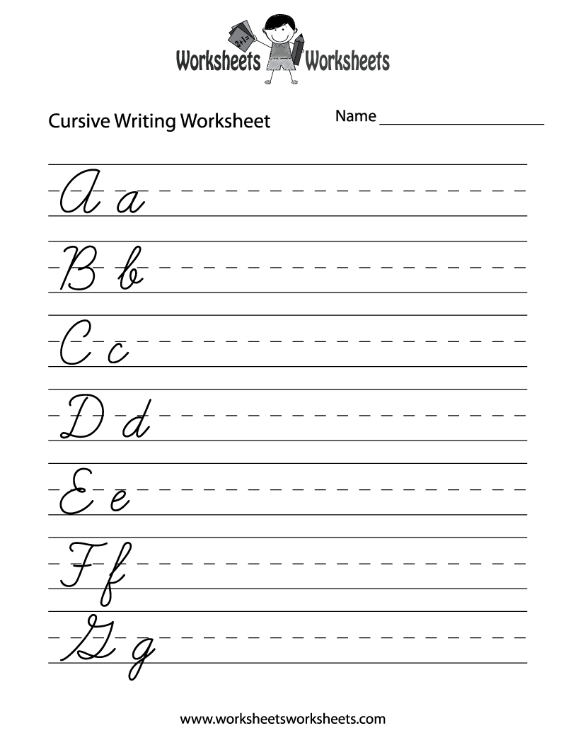 Free Printable Practice Cursive Writing Worksheet for Cursive Writing Worksheets Free Printable