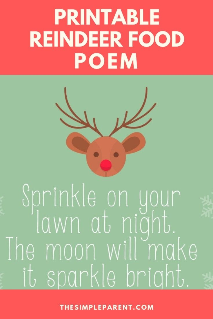 Free Printable Reindeer Food Poem &amp;amp; Farmhouse Bucket Craft • The regarding Reindeer Food Poem Printable Free
