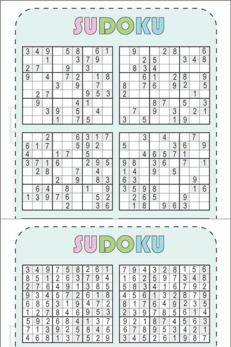 Free Printable Sudoku 6 Per Page [Pdf Includeed] With Solution in Free Printable Sudoku 6 Per Page