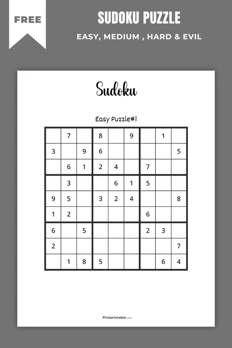 Free Printable Sudoku Puzzles | Easy To Evil within Free Printable Sudoku Puzzles