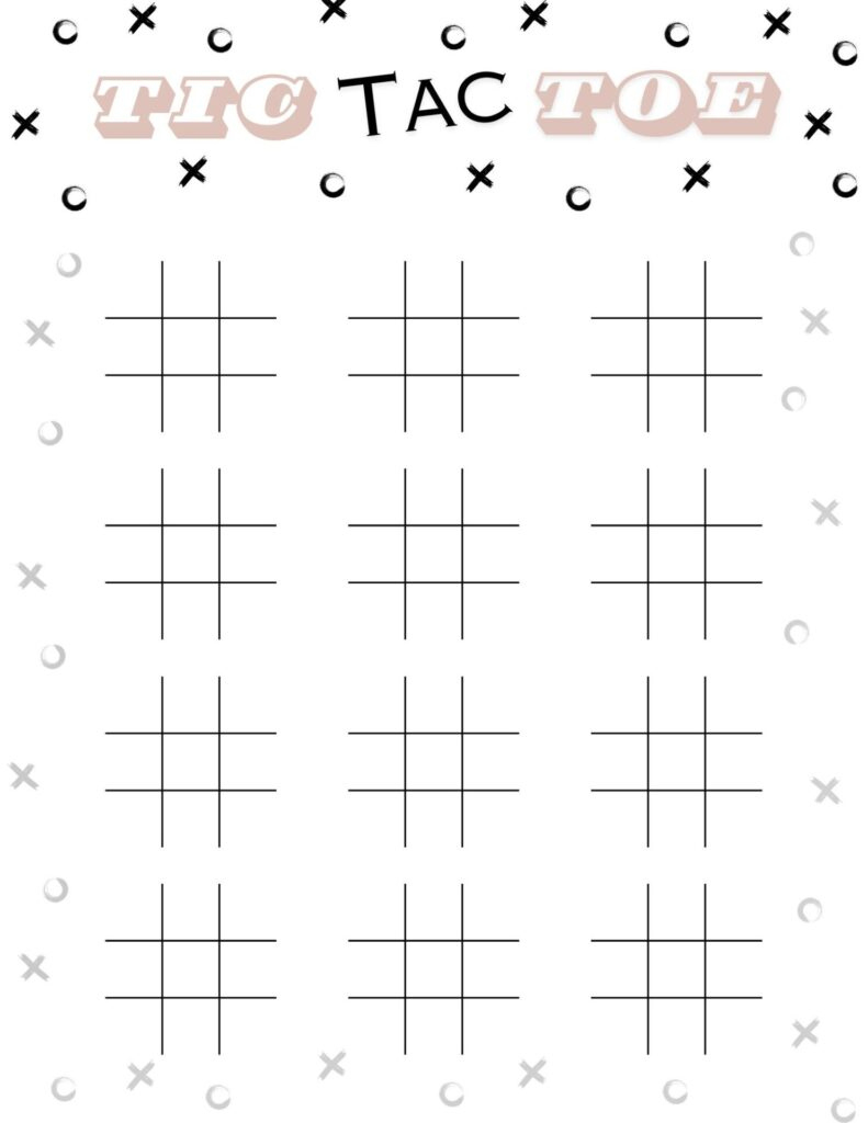 Free Printable Tic Tac Toe for Free Tic Tac Toe Printables