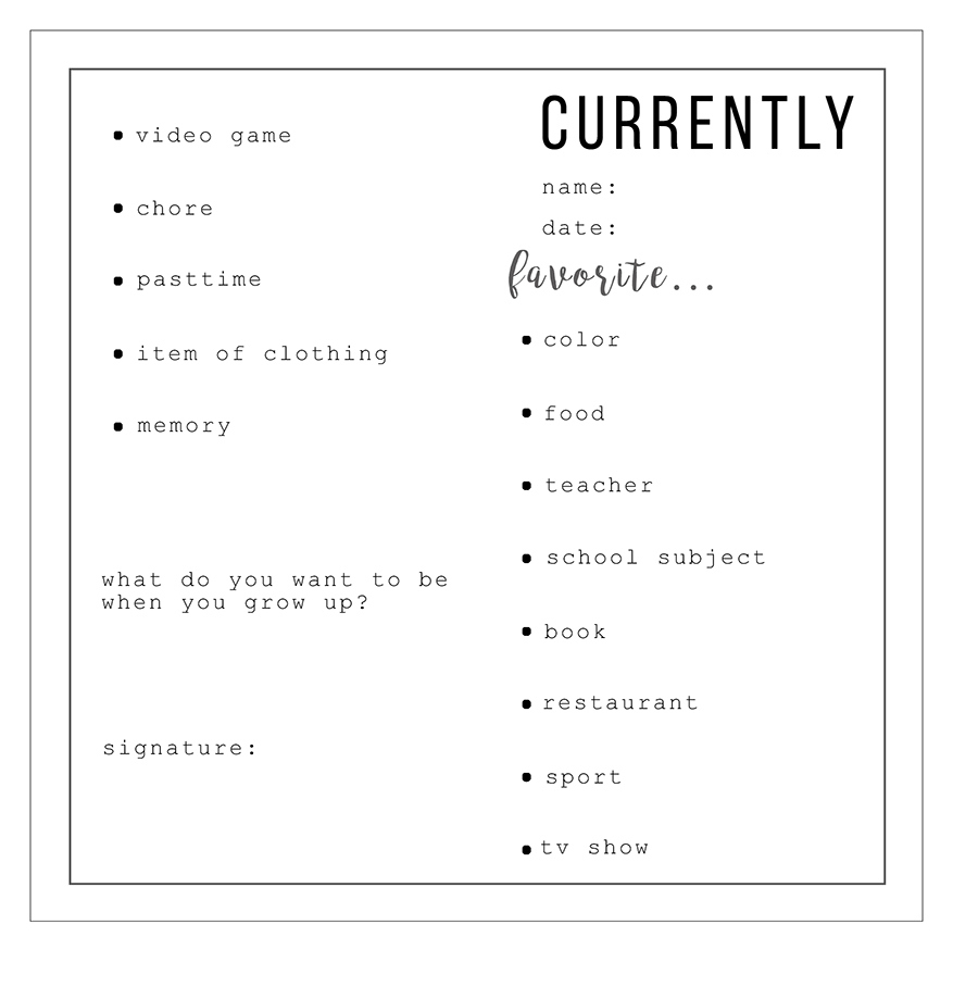 Free Printable Time Capsule Ideas - Mandy&amp;#039;S Party Printables regarding Time Capsule Printable Free