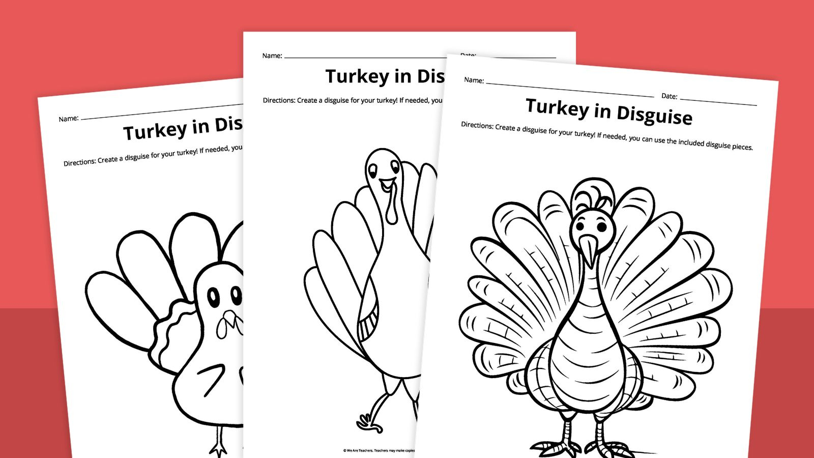 Free Printable Turkey Disguise Template Thanksgiving Activity regarding Free Printable Disguise a Turkey Template