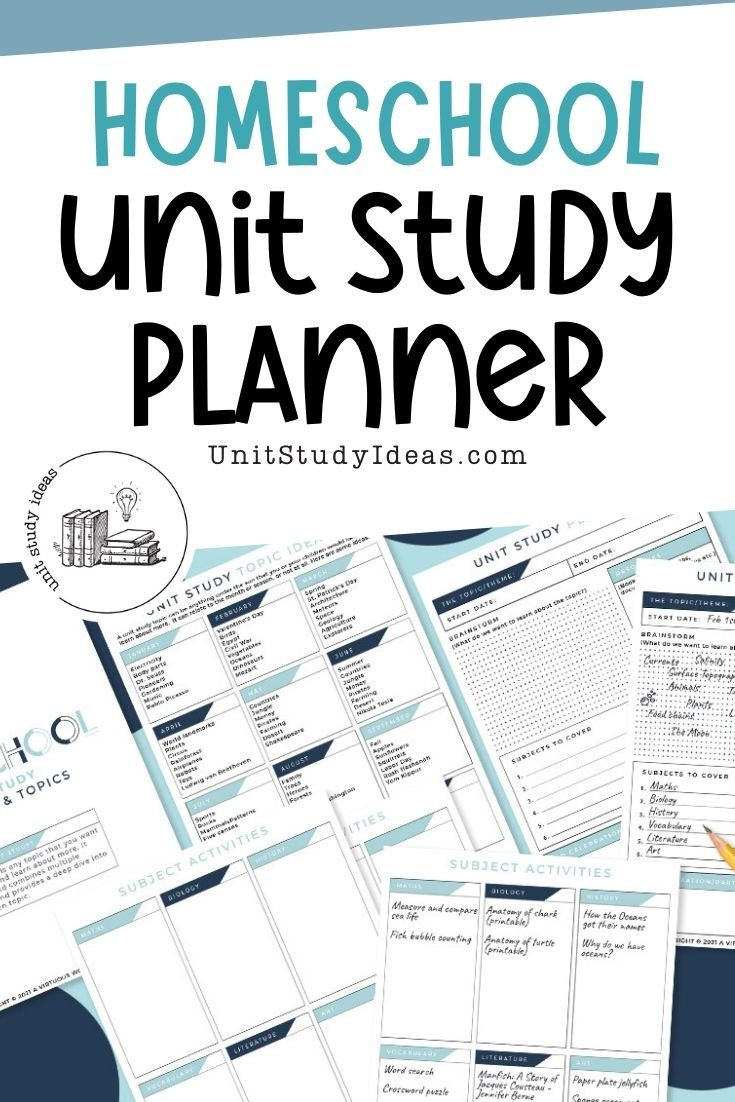 Free Printable Unit Study Planner For Homeschoolers - Unit Study Ideas for Free Printable Unit Studies Homeschool