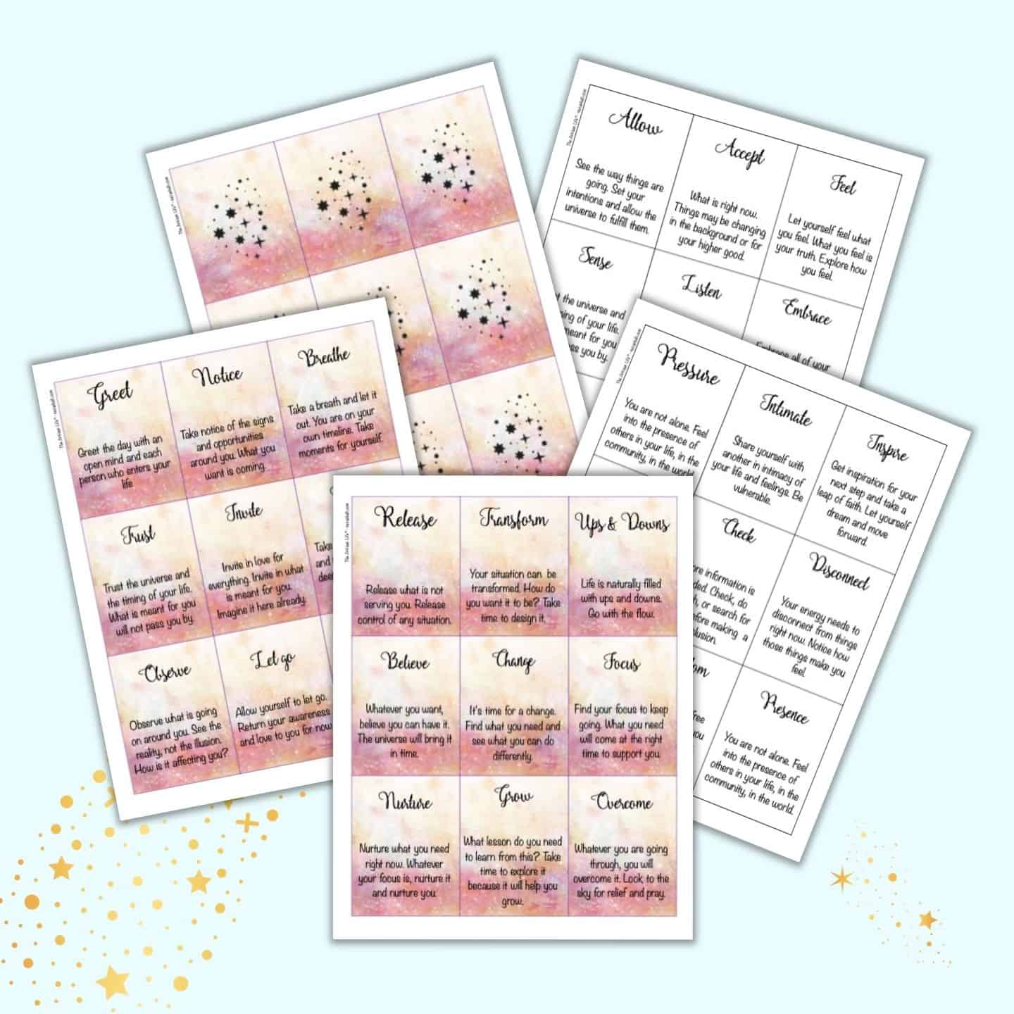 Free Printable Word Of The Day Oracle Cards - The Artisan Life inside Free Printable Oracle Cards