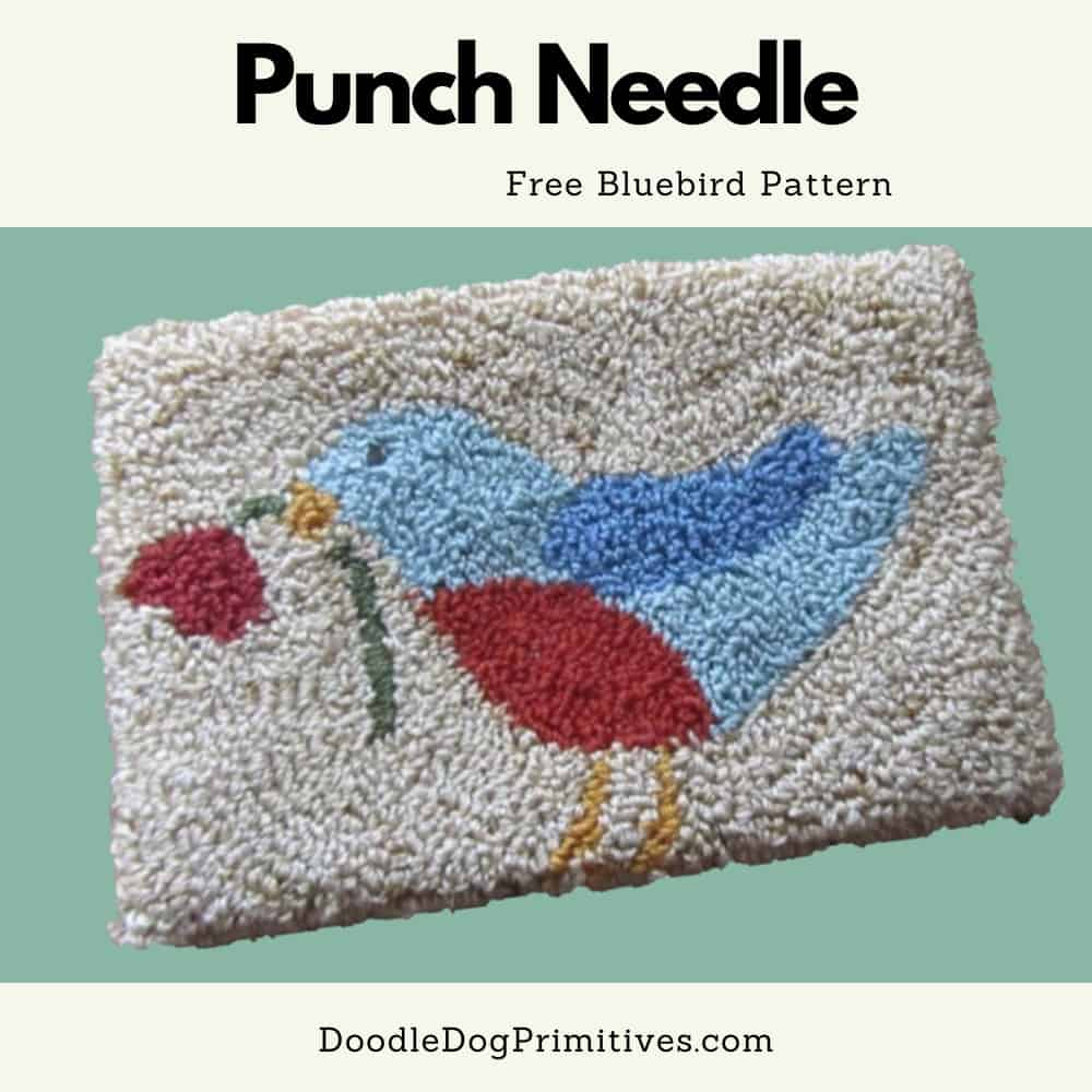Free Punch Needle &amp;amp; Rug Hooking Patterns - Doodledog Primitives for Free Printable Rug Hooking Patterns