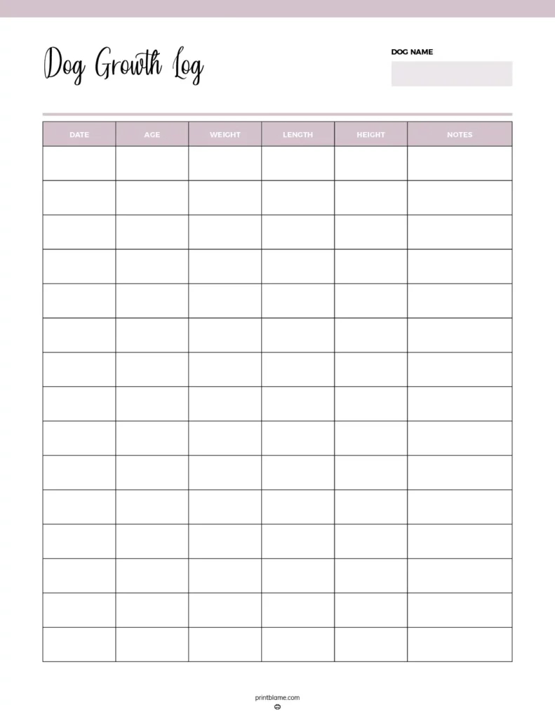 Free Puppy Growth Chart Printable Pdfs - 16 Weight Trackers throughout Free Printable Puppy Weight Puppy Whelping Chart