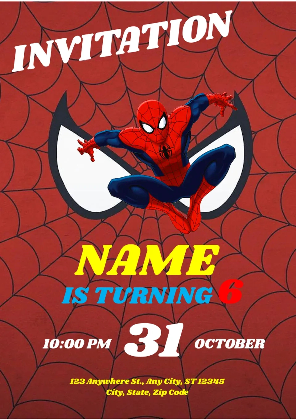 Free Spiderman Birthday Invitation Template For Google Docs with regard to Spiderman Printable Invitations Free