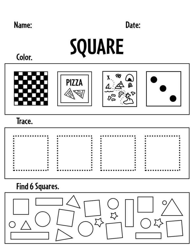 Free Square Worksheets For Preschool! ⋆ The Hollydog Blog regarding Printable Square Worksheet For Preschool