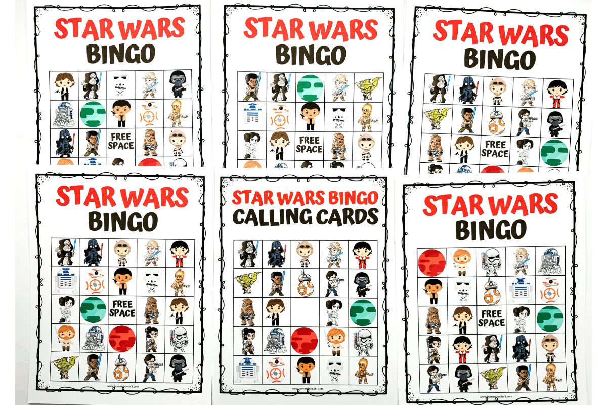 Free Star Wars Bingo Printable Game For Kids with Star Wars Bingo Printable