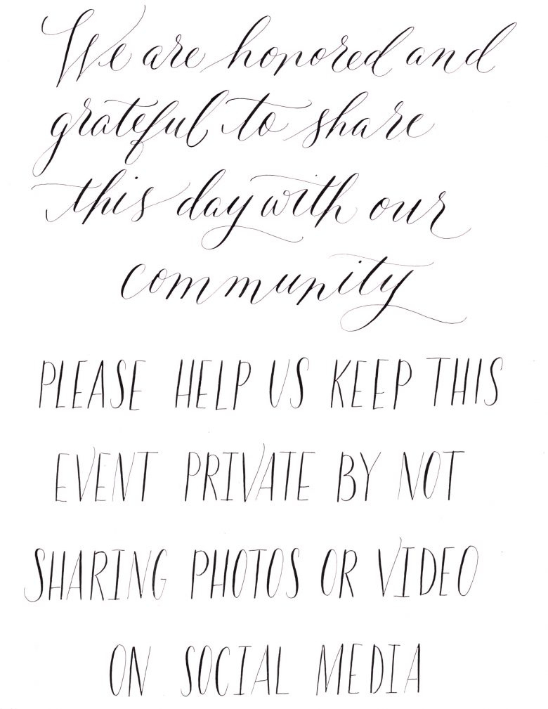 Free Unplugged Wedding Sign From Everly Calligraphy | A Practical with Unplugged Ceremony Sign Printable Free