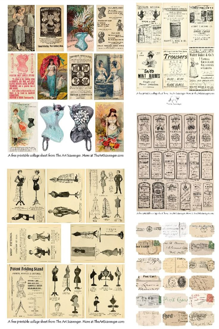 Free Vintage Ephemera Printables intended for Free Vintage Ephemera Printables