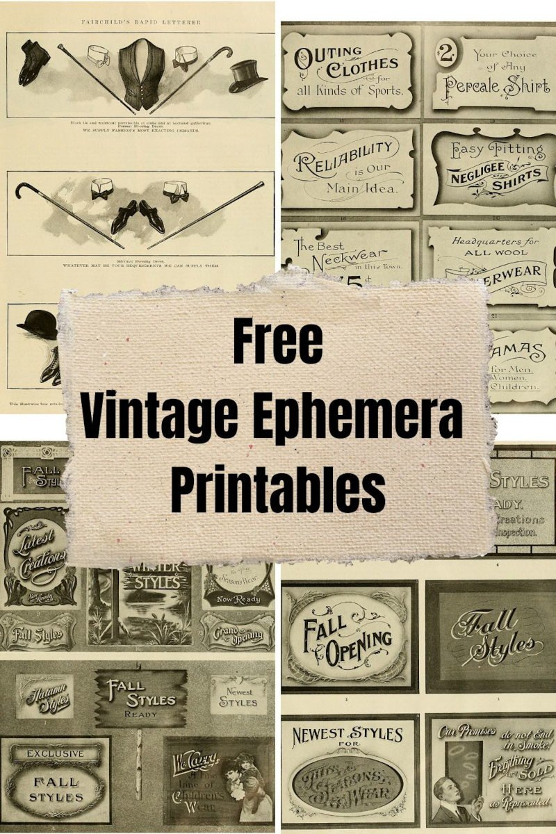 Free Vintage Store Advertising Ephemera — The Art Scavenger with regard to Free Vintage Ephemera Printables