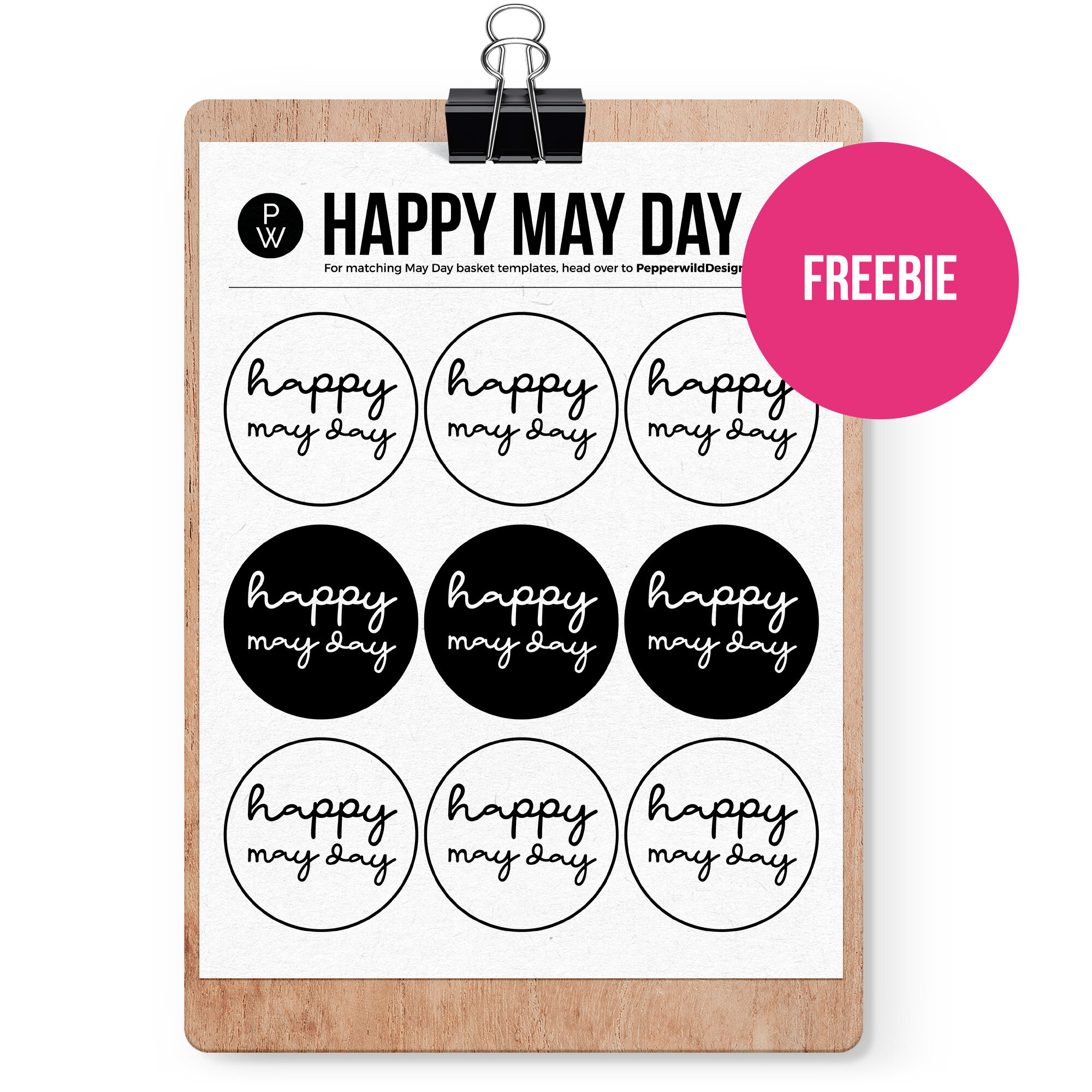 Freebie* Printable May Day Gift Tags | Pepperwild throughout Free Printable May Day Tags