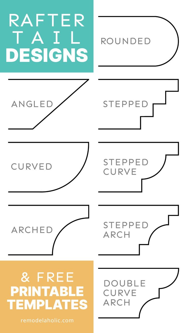 Freebie! Printable Rafter Tail Patterns For Pergolas And Arbors inside Free Printable Rafter Tail Templates