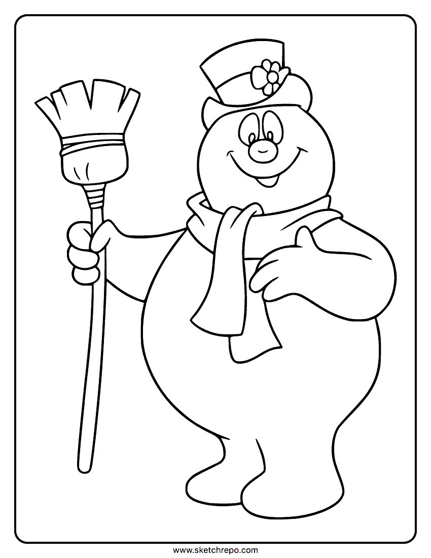 Frosty The Snowman Coloring Page - Sketch Repo inside Printable Frosty the Snowman