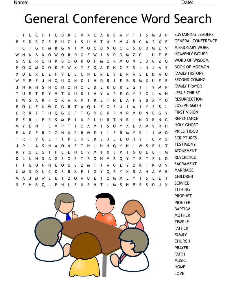 General Conference Word Search - Wordmint with regard to General Conference Word Search Printable