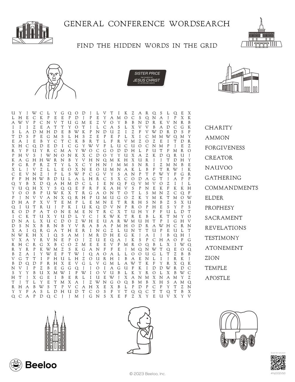 General Conference Wordsearch • Beeloo Printable Crafts And pertaining to General Conference Word Search Printable