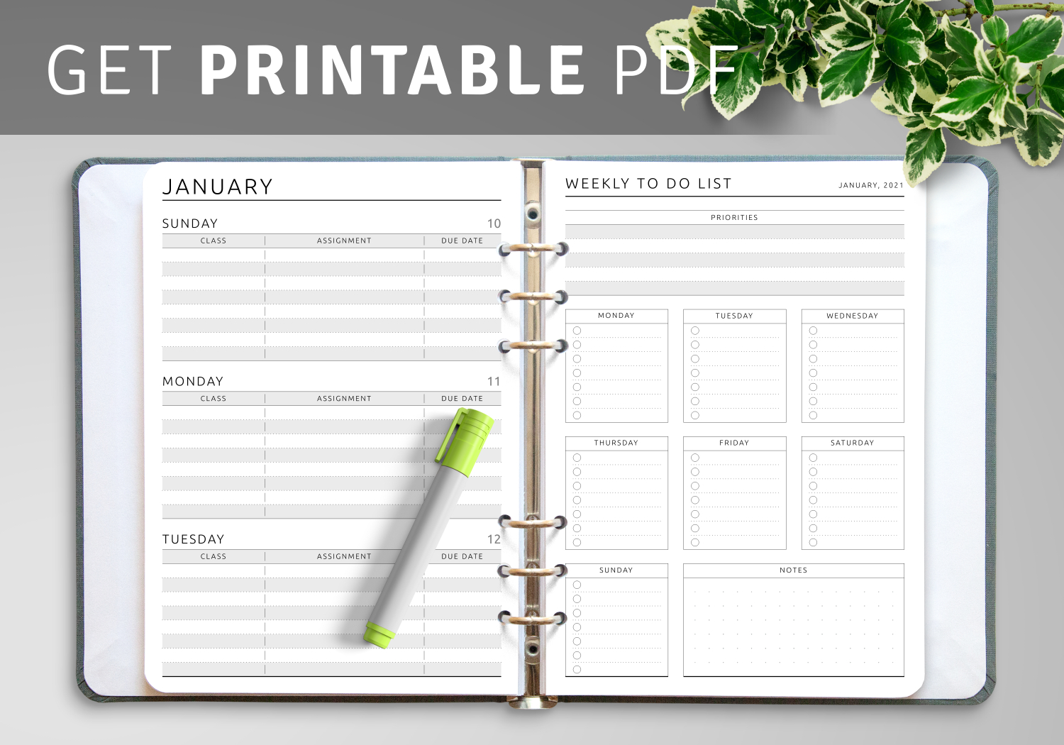 Get 2025 - 2026 Happy Planner Inserts Printable Pdf for Happy Planner Mini Free Printables