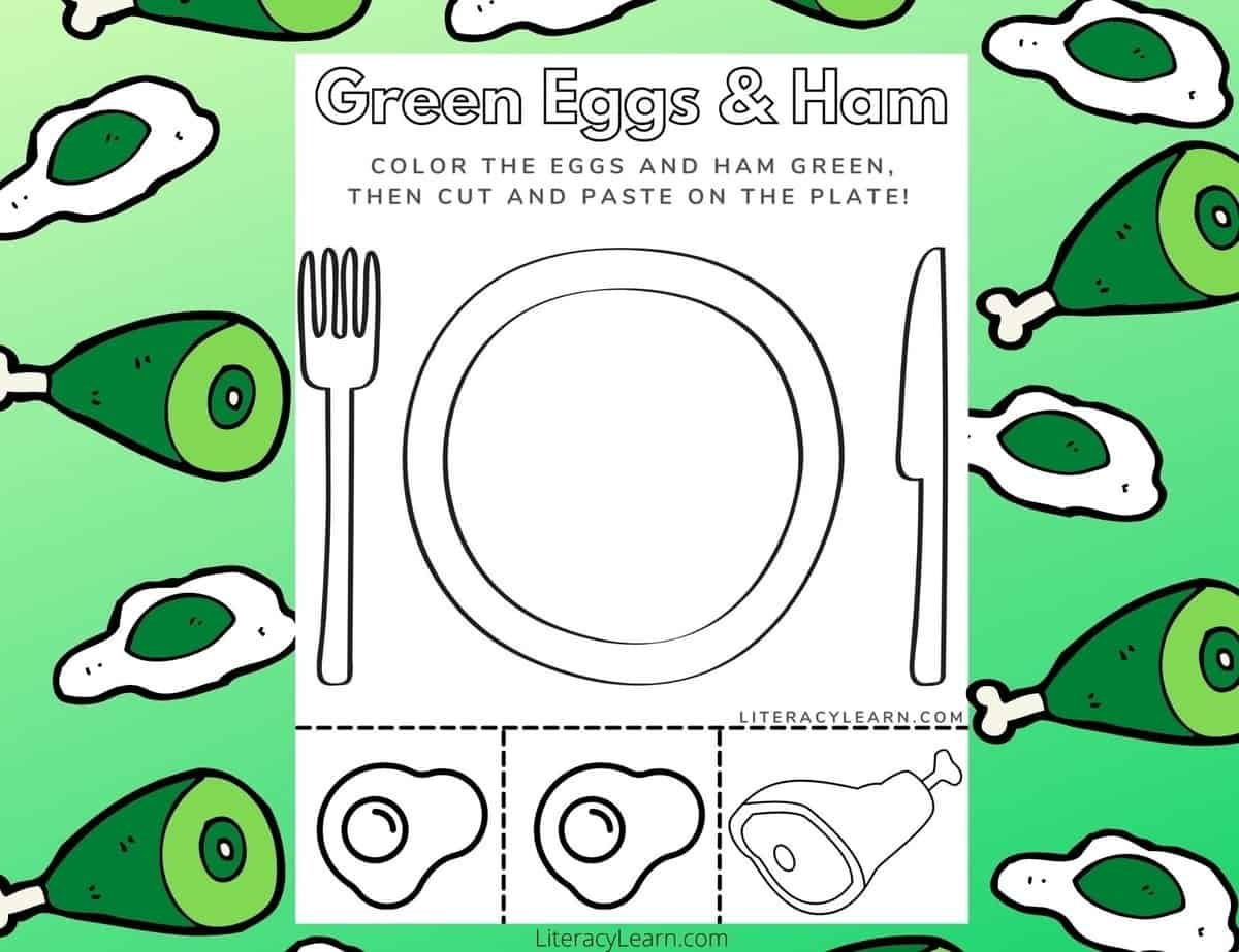 Green Eggs &amp;amp; Ham Printable Worksheet - Literacy Learn within Free Printable Green Eggs and Ham Craft Template