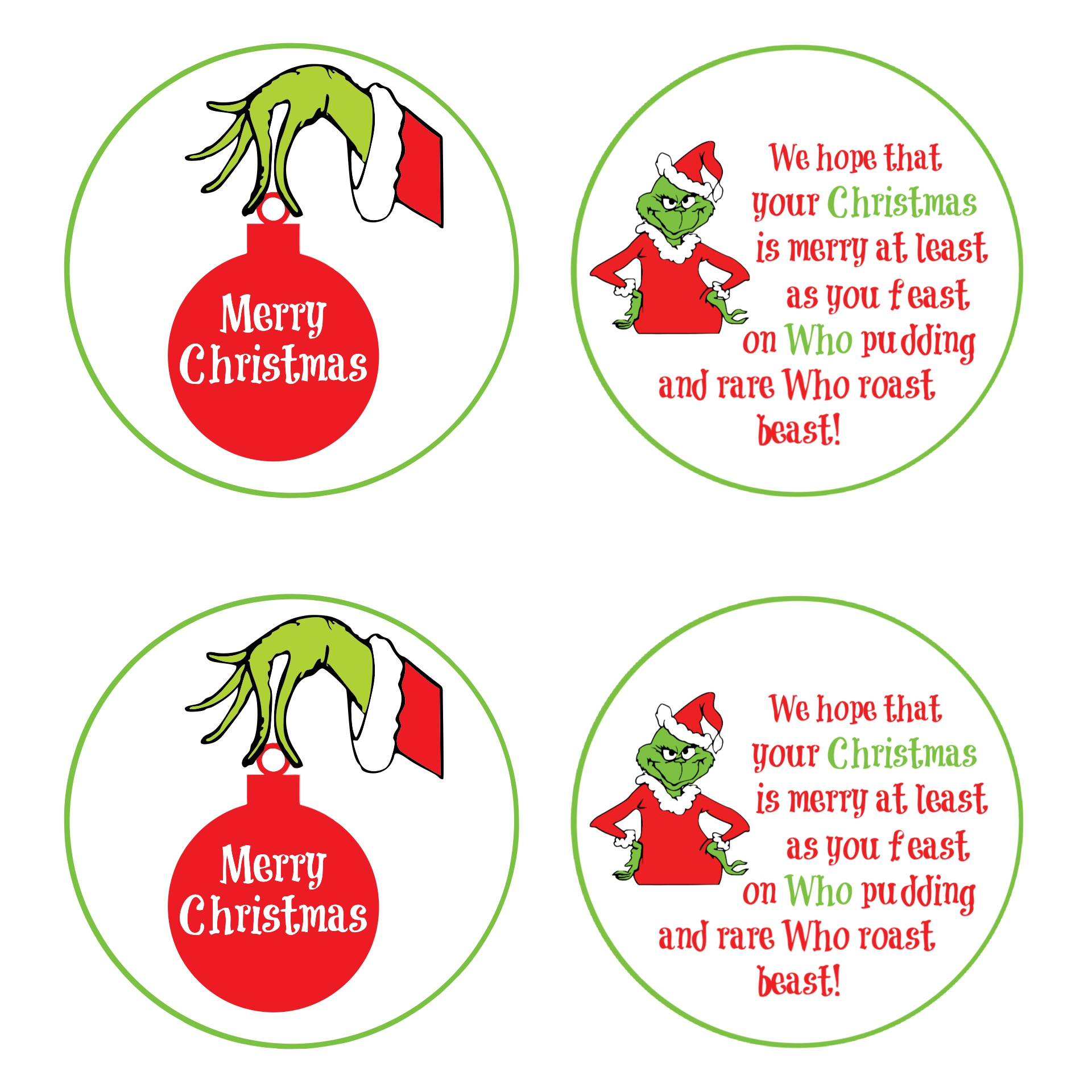 Grinch Pills Tags - 10 Free Pdf Printables | Printablee intended for Free Printable Grinch Candy Cane Tags