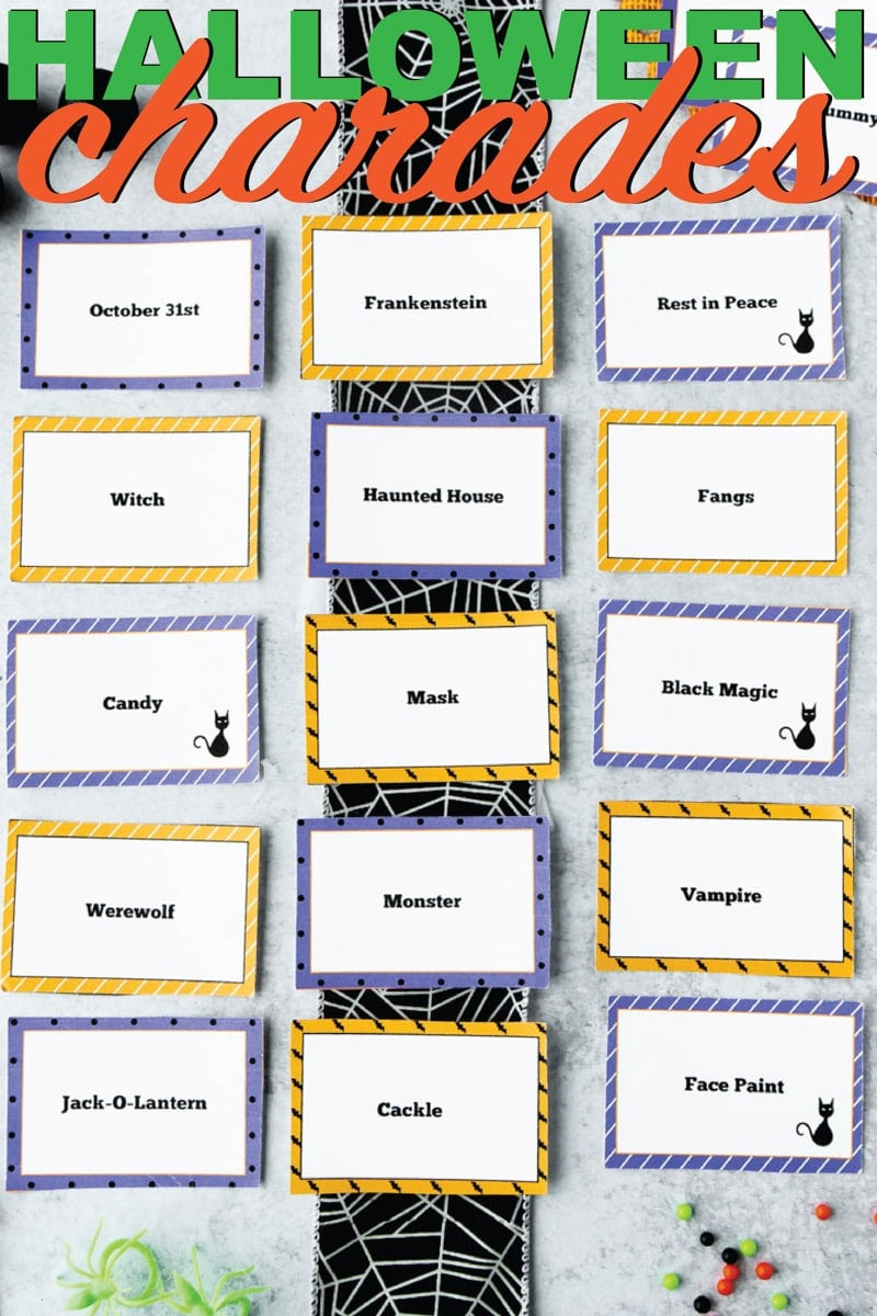 Halloween Charades Game &amp;amp; Words List {Free Printable} - Play Party pertaining to Free Printable Halloween Charades