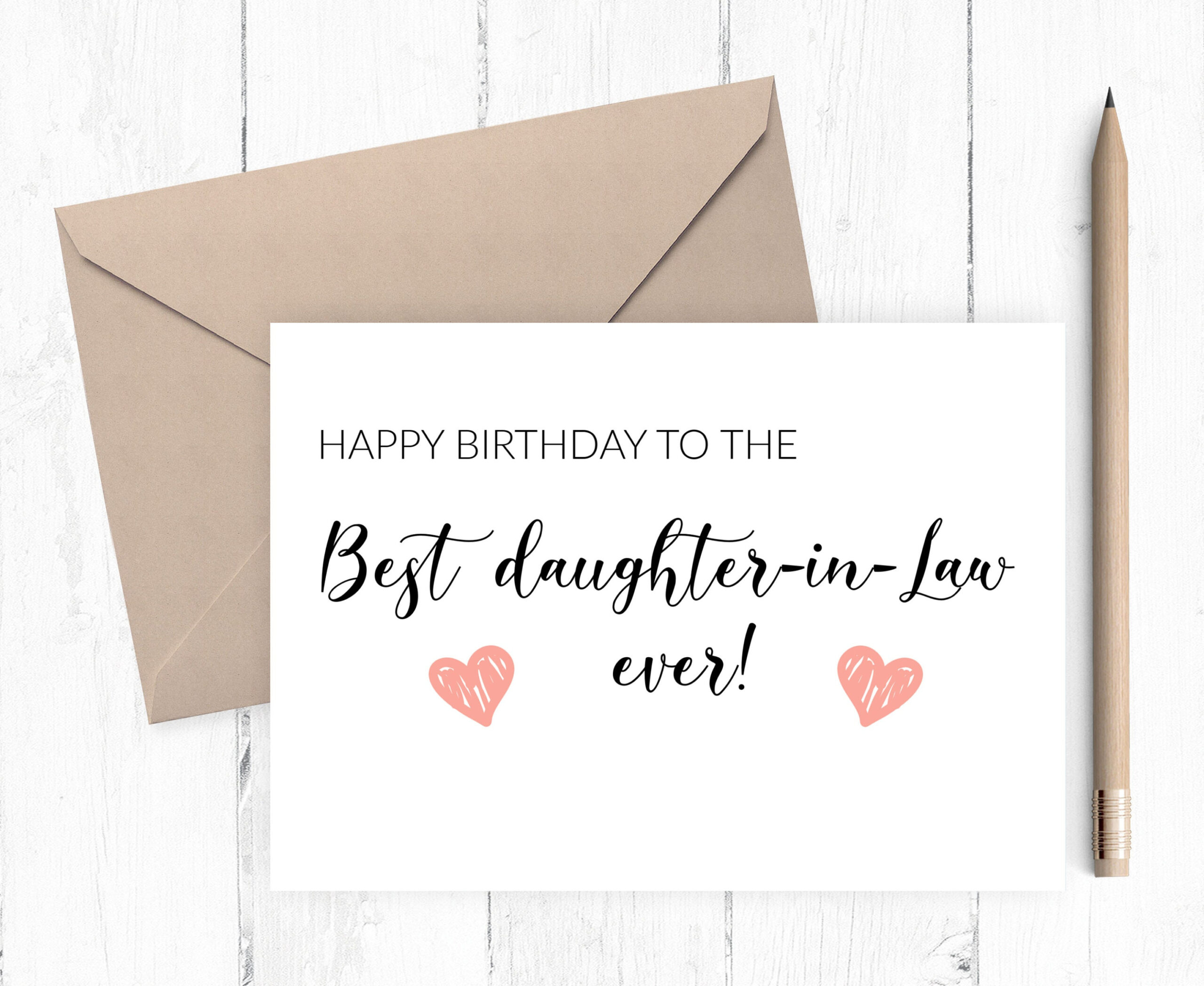Happy Birthday To Daughter In Law Printable Card, Instant Download for Free Printable Birthday Card For Daughter In Law