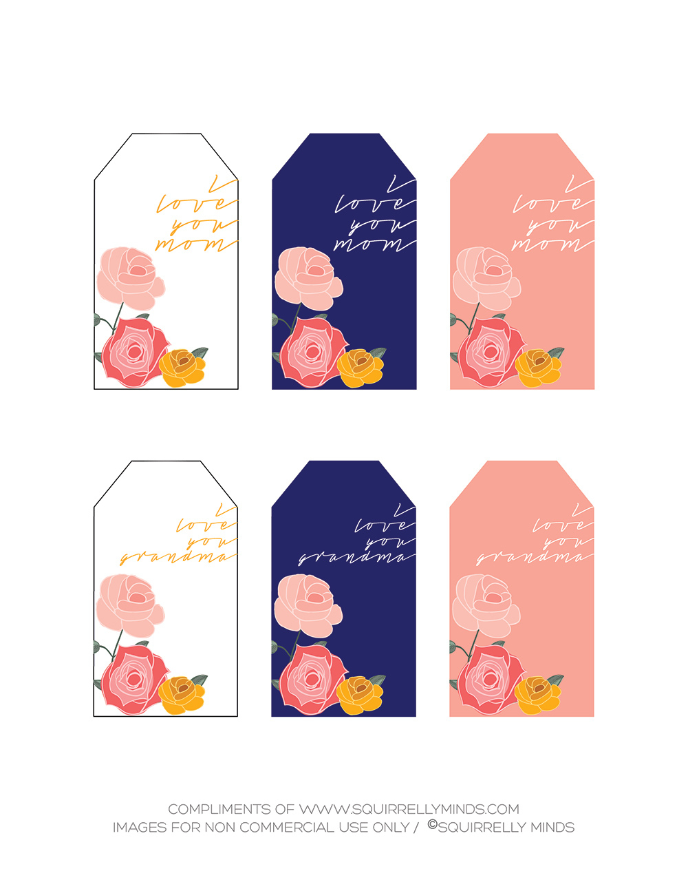 Happy Mother S Day Floral Gift Tags Printable Outlet inside Mother&amp;amp;#039;s Day Tags Printable