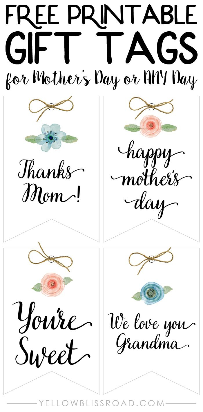 Happy Mother&amp;#039;S Day Tags - 6 Free Pdf Printables | Printablee intended for Mother&amp;#039;S Day Tags Printable