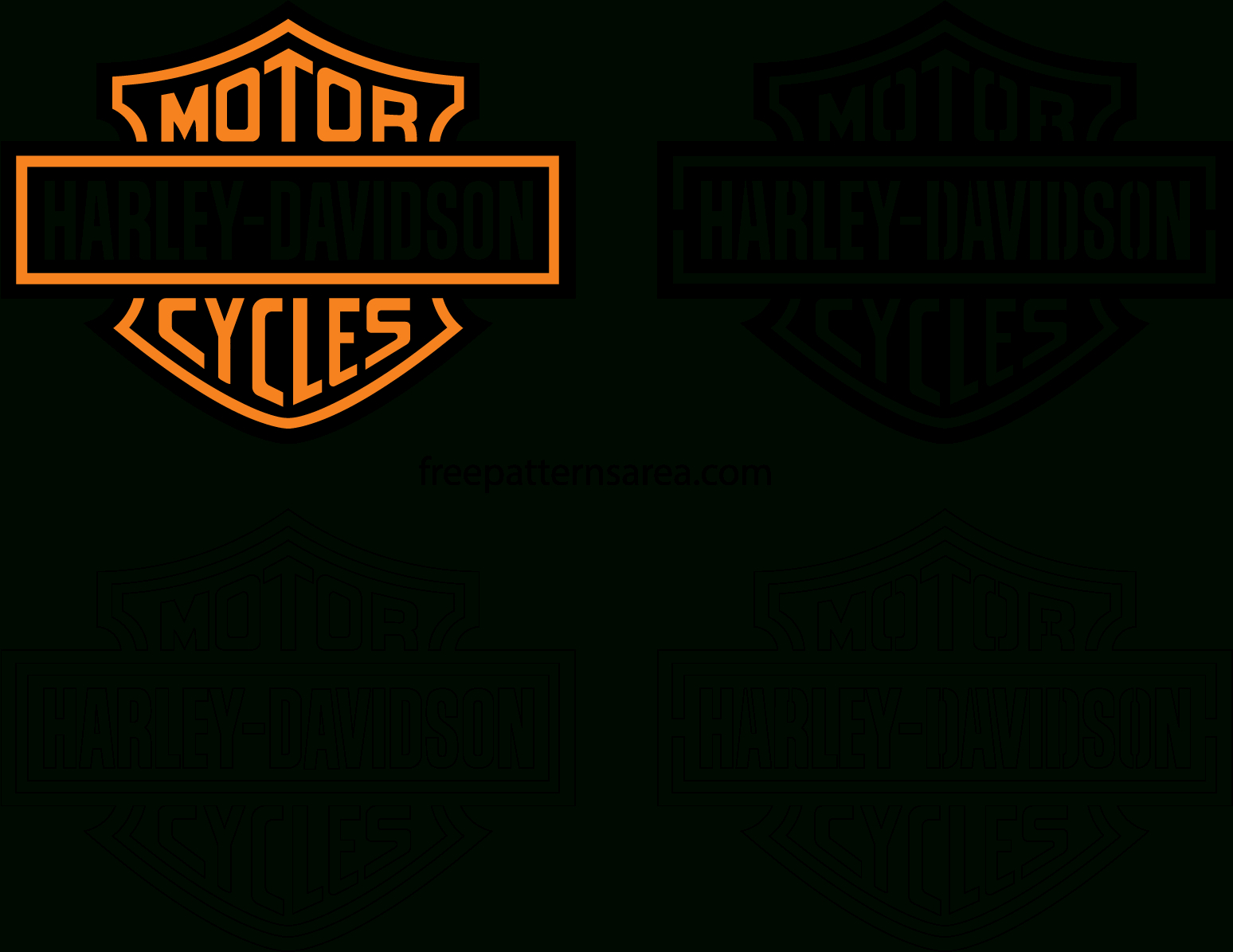 Harley Davidson Logo Stencil Vector - Freepatternsarea for Free Printable Harley Davidson Stencils