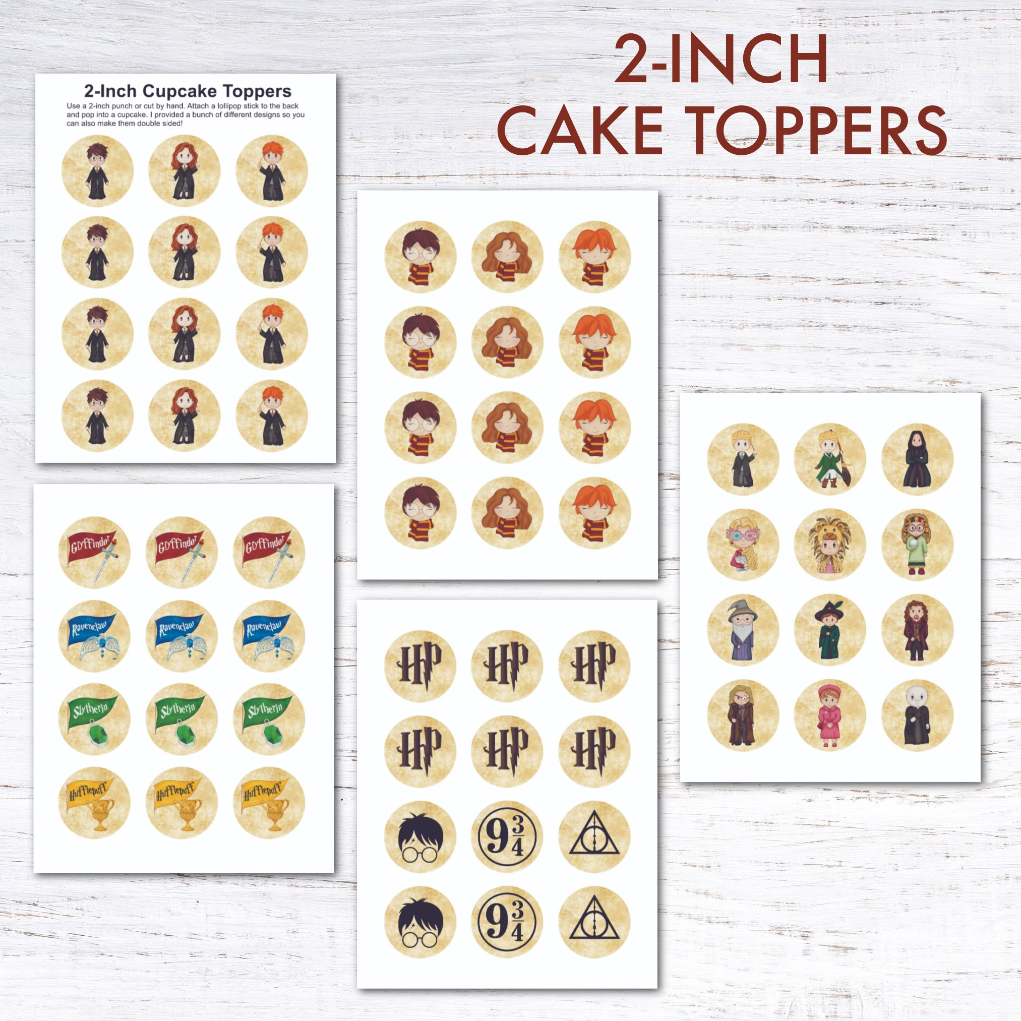 Harry Potter Birthday Party Free Printables — Krafty Planner with Harry Potter Printable Cupcake Toppers