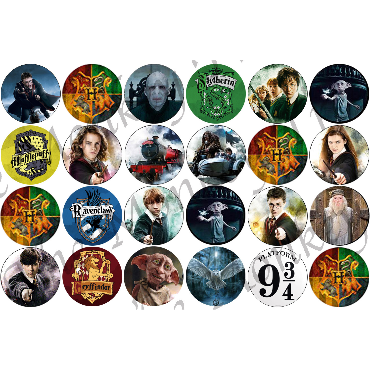 Harry Potter Edible Icing Cupcake Toppers within Harry Potter Printable Cupcake Toppers