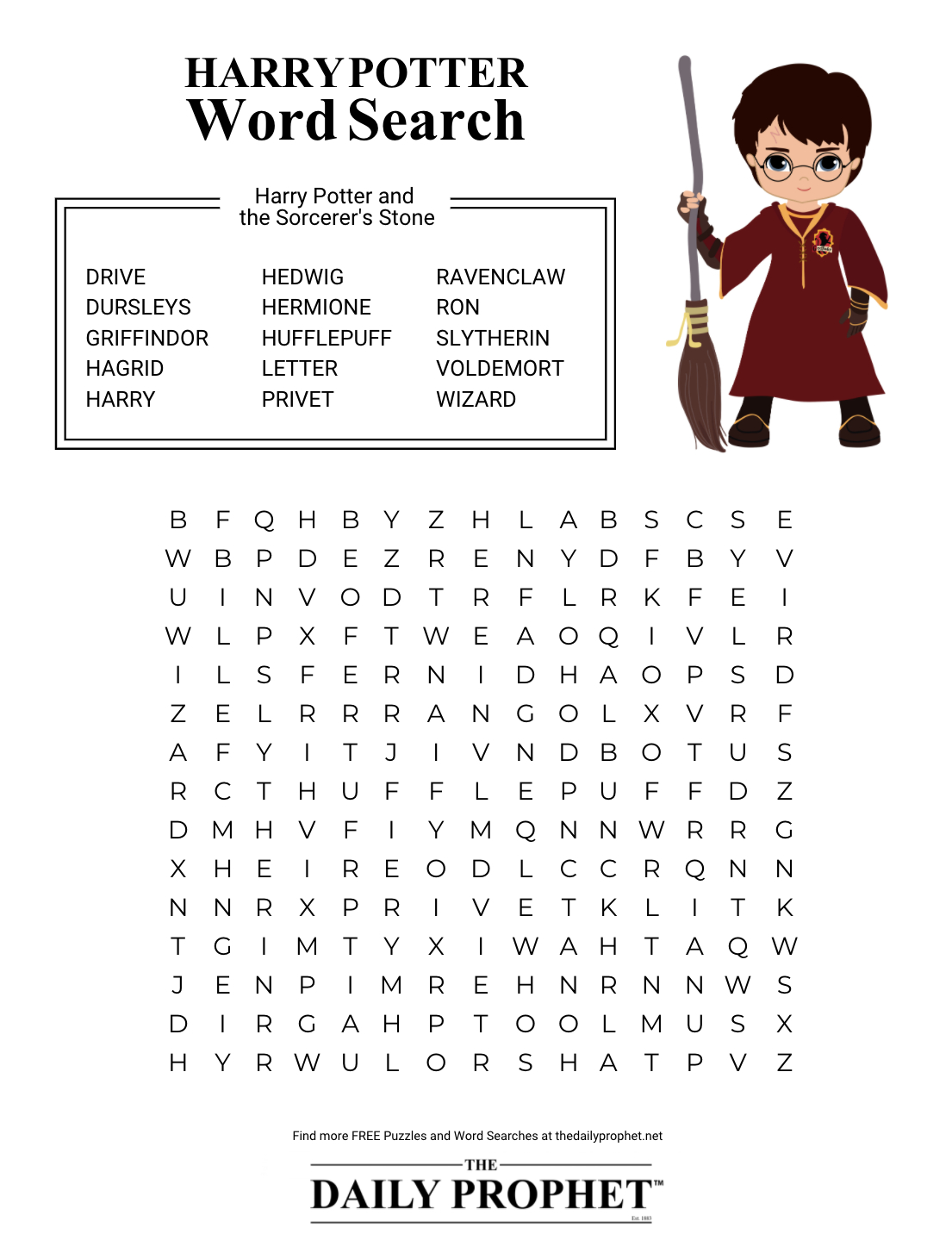 Harry Potter Word Search | Harry Potter And The Sorcerers Stone pertaining to Free Printable Harry Potter Word Search