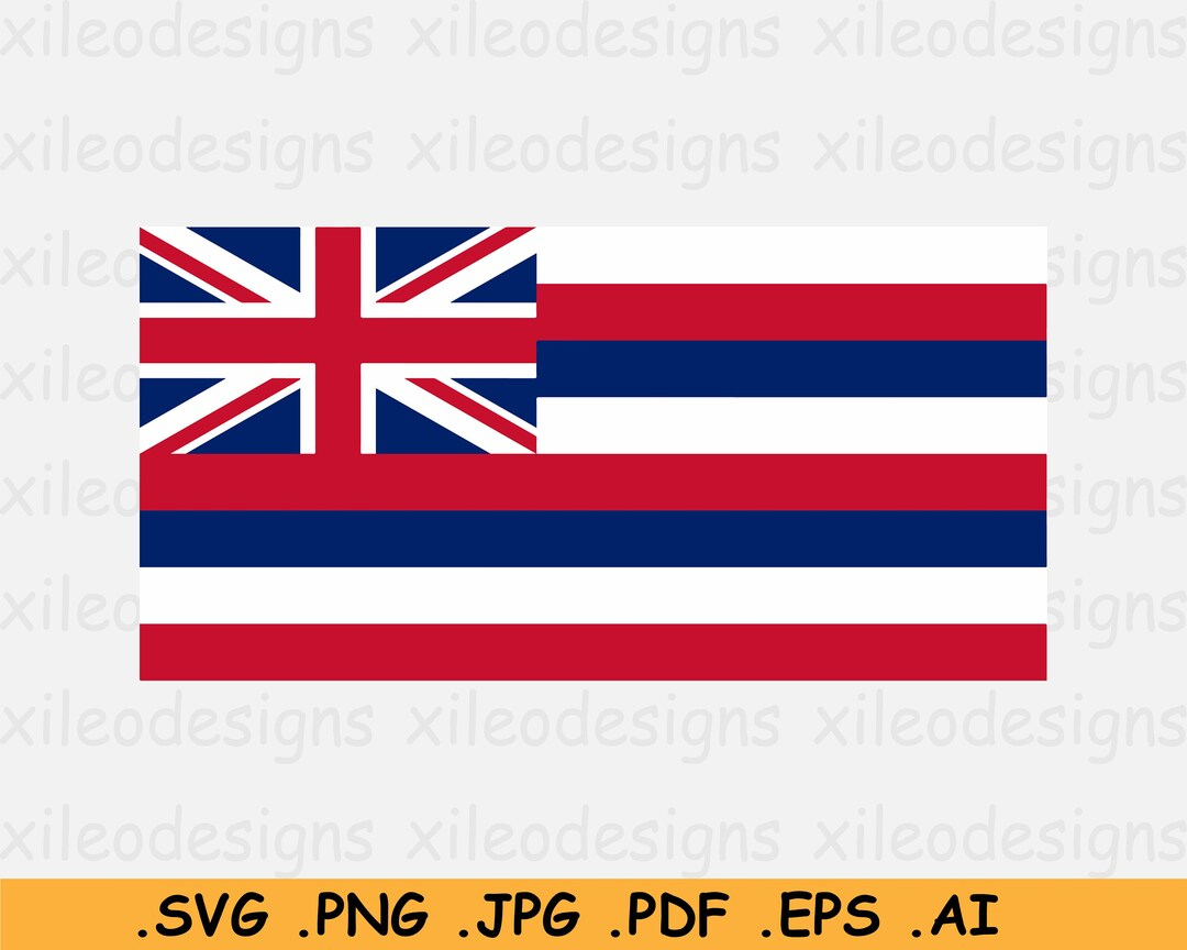 Hawaii Flagge Svg, Hi Usa U.s State Banner, American United States Of America Clipart Vektor Grafik Icon Download - Svg Eps Ai Png Jpg Pdf - Etsy.de throughout Hawaii State Flag Printable