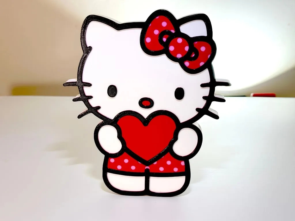 Hello Kitty Valentine Von Rockstarts | Kostenloses Stl-Modell for Hello Kitty Valentines Printable