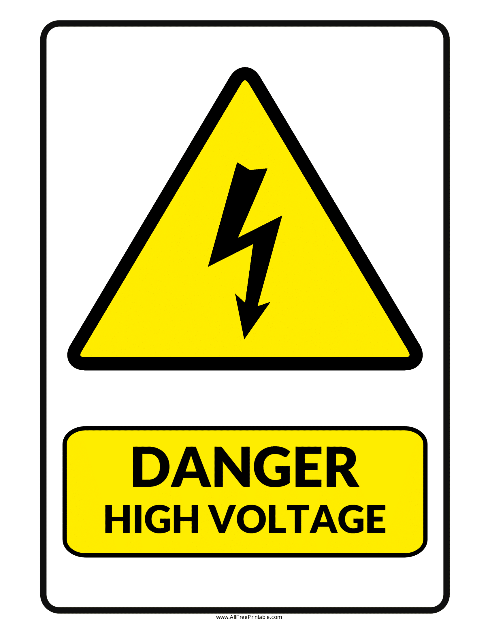 High Voltage Signs | Poster Template intended for High Voltage Signs Printable