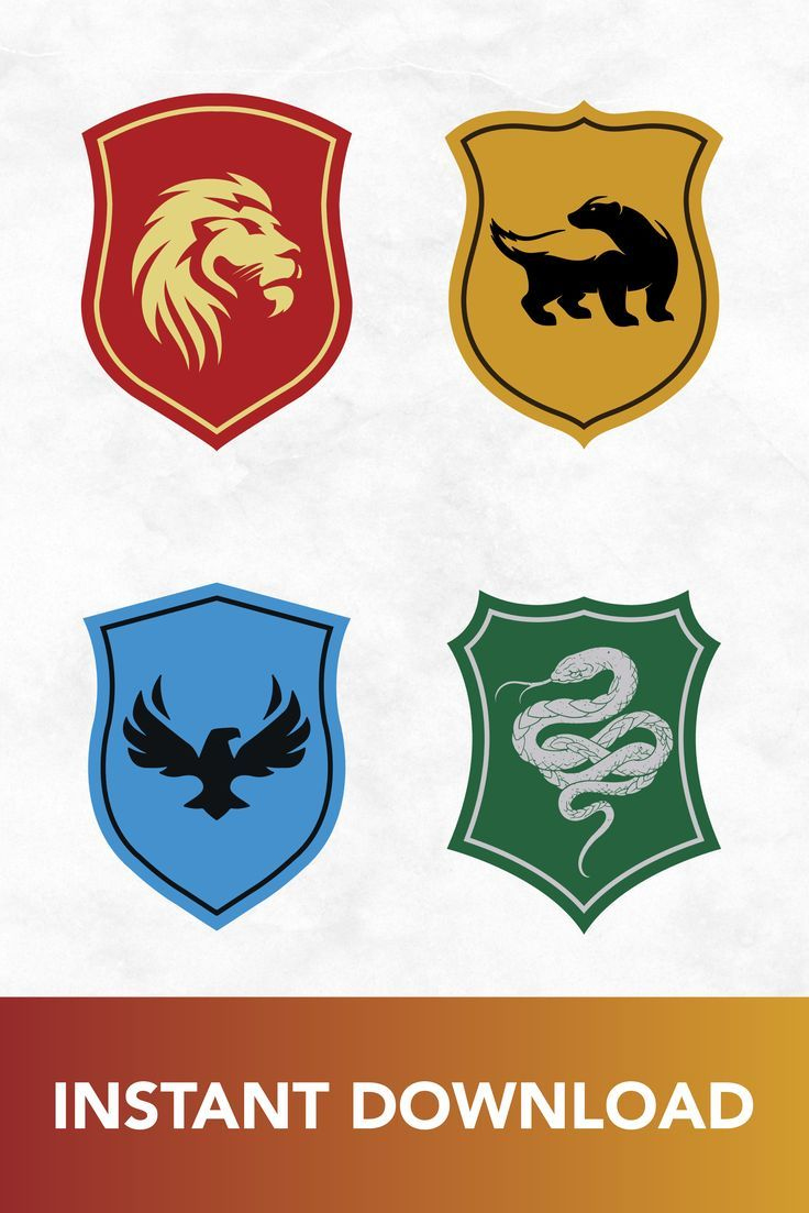 House Crests Svg | Harry Potter Printables for Harry Potter House Logos Printable