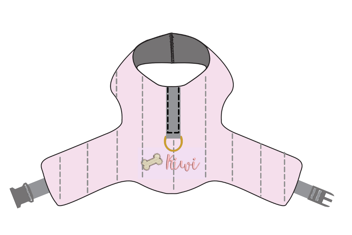 How To Create A Dog Harness, Part 2: Embroidery And Sewing - Weallsew pertaining to Printable Free Dog Harness Pattern