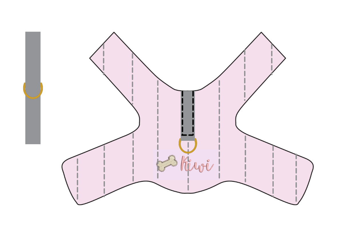 How To Create A Dog Harness, Part 2: Embroidery And Sewing - Weallsew with Printable Free Dog Harness Pattern