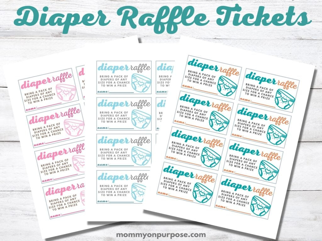 How To Do A Diaper Raffle (With Free Printable Diaper Raffle Tickets) pertaining to Diaper Raffle Tickets Free Printable