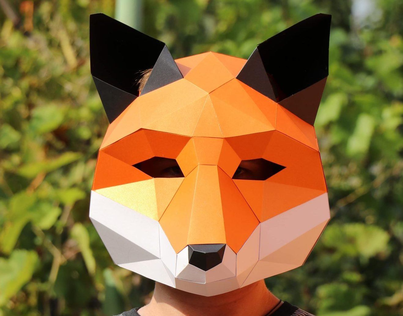 How To Make A Fox Mask Top within Free Printable 3D Fox Mask Template