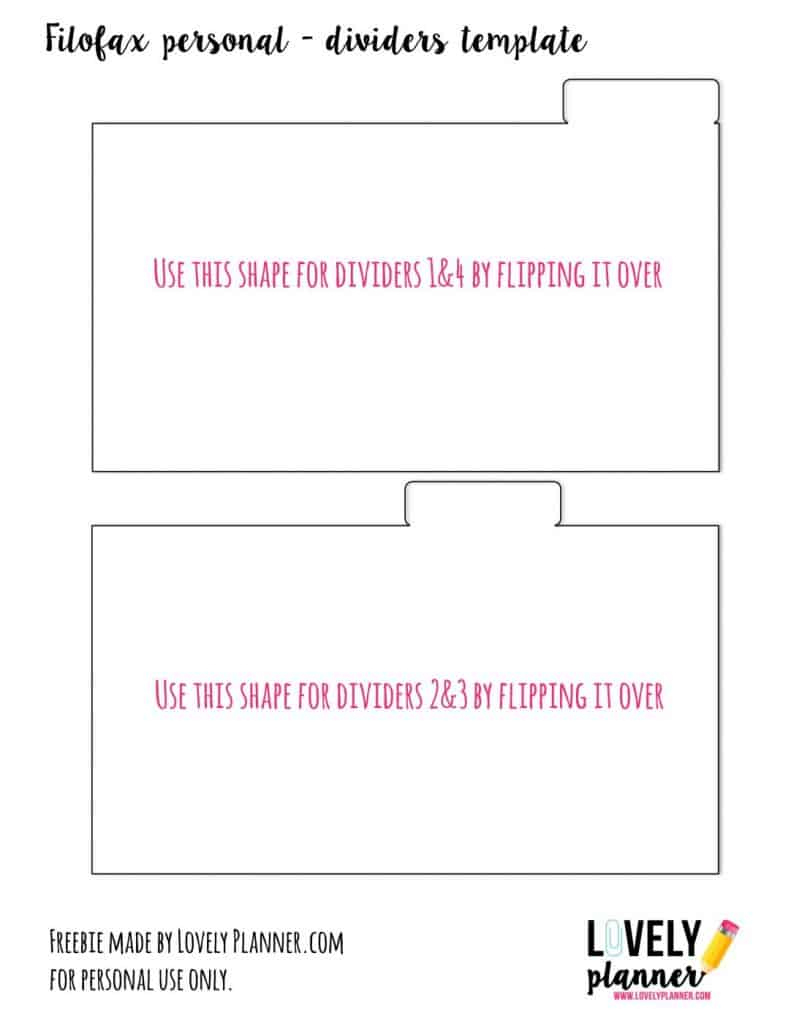 How To Make Planner Dividers For Your Filofax Or Kikki K (+ Free with regard to Free Printable Planner Dividers